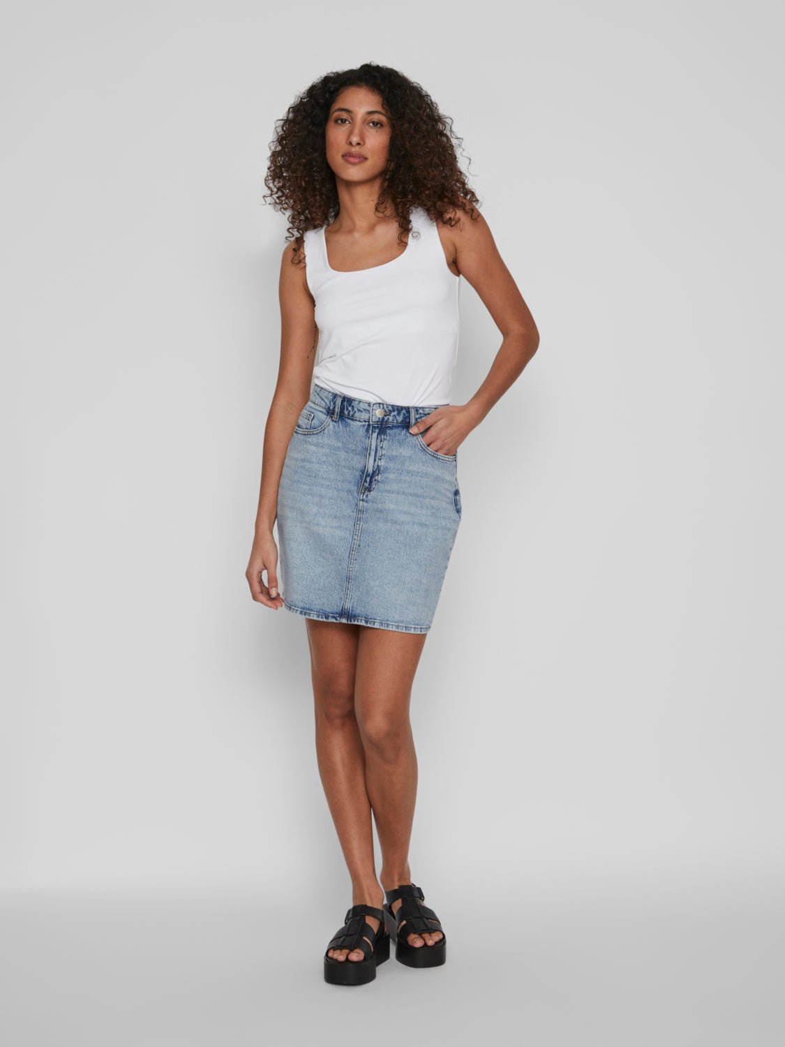 VIKAJA Skirt - Light Blue Denim - VERO MODA & VILA Bergvik
